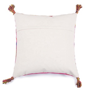 Home Comfortable Jacquard Pillow Case with added <b>pom</b> <b>pom</b> Sofa Decorative <b>Cushion</b> with tassels designer Wholesale Pillow cover - Product Image 6