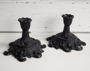 OMG Industries Bougeoir en fonte Set de bougeoirs en fonte Plateau en métal en fonte Bougeoirs - Product Image 3