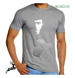 แหวนปั่นผ้าฝ้ายรอบคอที่กำหนดเองธรรมดากลุ่มสีดำผู้ชายขายส่งว่างเปล่าเสื้อยืด - Product Image 2