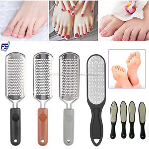Eliminador de callos de piel muerta de acero inoxidable, herramienta portátil para pedicura y pedicura, Lima de doble cara, OEM - Product Image 3