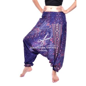 ชุดจั๊มสูทและกางเกงข้อต่ำลายนกยูงสไตล์โบฮีเมียน - Product Image 5