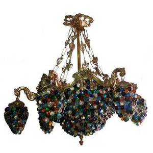 Lámpara de Araña Rústica de Estilo Art Nouveau con Diseño de Uvas para Decoración de Hoteles - Product Image 3