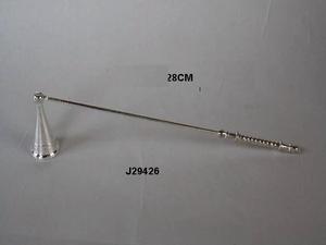 Accessoires de bougie en métal à extrémité sphérique en laiton plaqué argent fait à la main pour extincteur de décoration pour la maison - Product Image 6