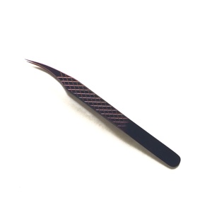 Pinzas Profesionales para Extensión de Pestañas en Forma de Delfín Morado, Pinzas de Acero Inoxidable Sostenibles con Logotipo Personalizado - Product Image 3