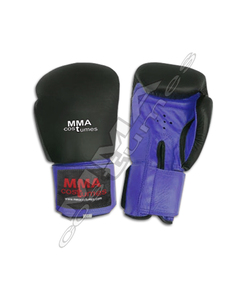 ถุงมือมวยหนังวัว12ออนซ์สำหรับเด็กขนาด8ออนซ์6ออนซ์16ออนซ์ถุงมือชกมวยสำหรับการฝึกซ้อมแบบมืออาชีพสีน้ำเงินสีดำ - Product Image 1