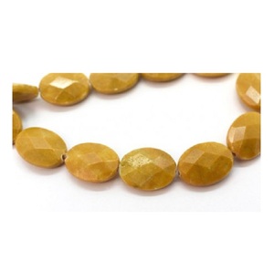 Pepita de jaspe amarillo de alta calidad facetada, piedra preciosa perforada, cadena completa, collar curativo de cristal natural, mayorista - Product Image 2