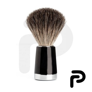 Blaireau de rasage noir avec poils de blaireau de haute qualité pour les kits de rasage et le salon de coiffure-Blaireau de rasage OEM - Product Image 5