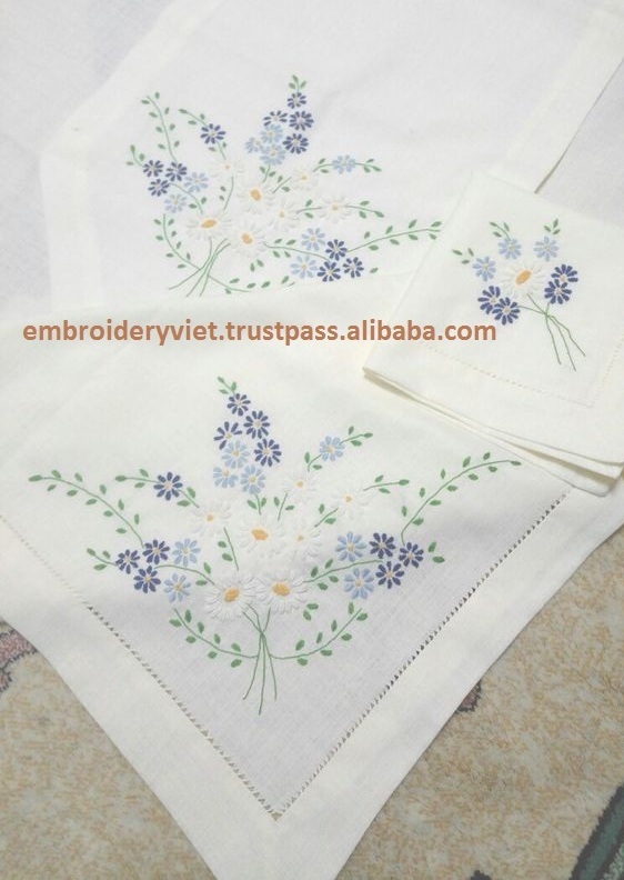ベトナム手刺繍　テーブルクロス ベトナム製 ハンドメイド刺繍テーブルクロス| Alibaba.com