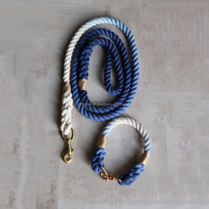 DOUBLE HOOK COTTON ROPE DOG <b>LEASH</b> HANDMADE DOG ROPE <b>LEASH</b> - Product Image 1