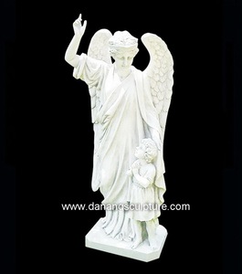 Estatua de Ángel Masculino de Tamaño Real en Mármol Blanco DSF-TT013 - Product Image 5