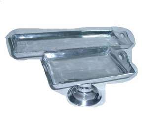 Soporte de pastel de aluminio fundido de alta calidad Forma rectangular en acabado pulido de espejo Fiesta Boda Decoración del hogar al por mayor - Product Image 2