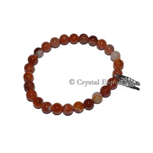 Best Seller Gemstone <b>Red</b> Carnelian <b>Bracelets</b> with Oval Hand Crafted Beaded <b>Bracelets</b> - Product Image 1