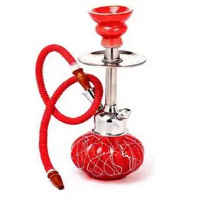 Rood Glas Fancy Waterpijp Shisha Te Koop Fancy Kralen Decoratieve Standaard Waterpijp Te Koop Item