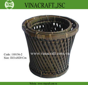 Grand panier de rangement en bambou écologique coloré panier en papier recyclable pour organisateur de magazines divers - Product Image 6