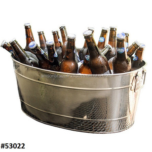 Enfriador de champán grande, bañera de cubo de hielo para cerveza y vino para Bar, Enfriador de vino de Color bronce de alta calidad con asa - Product Image 3