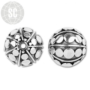 สเตอร์ลิงเงิน Spacers ขายส่ง,สเตอร์ลิงลูกปัดดอกไม้ Spacer,สเตอร์ลิงเครื่องประดับเงินลูกปัด Spacer - Product Image 1