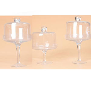 Eco-Friendly Hand Made Round <strong>Glass</strong> <strong>Cake</strong> <strong>Dome</strong> With Base - Product Image 5