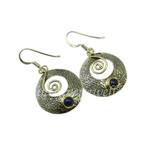 Nouvelle mode 925 argent Sterling violet améthyste pierres précieuses boucles d'oreilles goutte plaqué or Rose or matériel fête mariage cadeau bijoux - Product Image 1