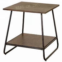 <strong>Best</strong> <strong>Selling</strong> Modern Solid Wood Top Coffee Table Iron Frame Customizable Color Foldable Design High Quality Living Room Furniture