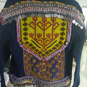 Chaqueta vintage de tela vaquera para mujer, estilo Tribal, bohemio, indio, Banjara - Product Image 1