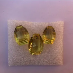 Batu Permata Topaz Lemon Berbentuk Mewah