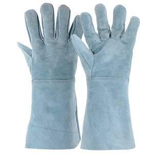 Guantes de seguridad de soldadura de cuero dividido Guantes de trabajo para protección de manos y brazos - Product Image 1