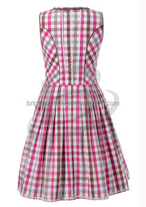 Dirndl-traje de Oktoberfest para mujer, traje de talla grande a cuadros, traje alemán de Oktoberfest para chica, uniforme de cerveza - Product Image 2