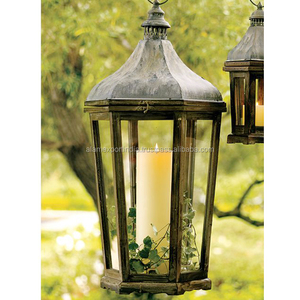 Modern Moroccan <b>Lantern</b> <b>Candle</b> Holder Black Glass with Ins Style for <b>Garden</b> Home Decoration - Product Image 1