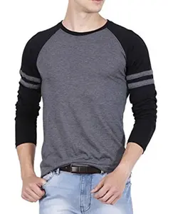 Camiseta masculina de algodão com gola o, manga comprida, corte slim, roupa de festa, 100%