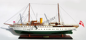 Royaal Yacht Dannebrog Ocean Liner Barcos de madera Artesanías náuticas Modelo Pintura Regalo de negocios - Product Image 4