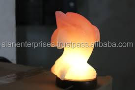 Illuminez votre espace avec la lueur captivante d'une lampe au sel de roche de l'Himalaya en forme de poisson de Sian Enterprises - Product Image 3