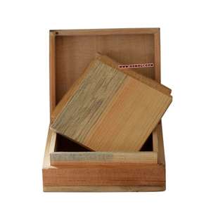 กล่องไม้รองแก้วไม้สนยังไม่เสร็จผู้ถือรถไฟเหาะไม้ DIY สำหรับงานหัตถกรรมภาพวาดที่กำหนดเองการแกะสลักและการตกแต่งด้วยเลเซอร์ - Product Image 2