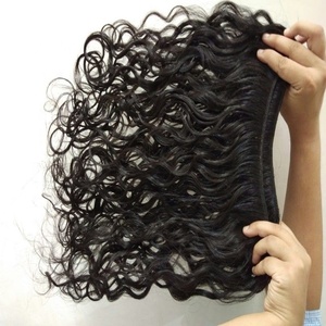 Extensions de cheveux humains vierges 10A tissage péruvien à cuticules alignées brutes non transformées avec fermeture à lacet Style boucles à vagues indiennes - Product Image 2