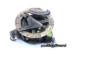 Astrolabio náutico antiguo hecho a mano de 3 ", brújula de reloj de sol de latón marino Vintage, regalo único para entusiastas de la náutica - Product Image 2