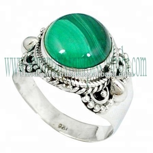 Bague Turquoise bleu ciel bijoux indiens en gros 925 bagues en argent bagues en argent Sterling prix de gros bijoux en argent - Product Image 2