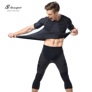 Vente en gros T-shirts personnalisés pour hommes T-shirts vierges de compression à manches longues en polyester et spandex - Product Image 1