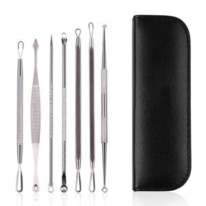 7pcs Blackhead Extractor and <b>Pimple</b> <b>Popper</b> Kit Vacuum <b>Pimple</b> Remover <b>Tool</b> for Acne Spot Treatment Black Color - Product Image 4