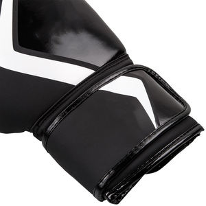 Guantes de boxeo de cuero negro mate logotipo personalizado cuero genuino hombres negro Real espuma al por mayor entrenamiento guantes de boxeo para adultos - Product Image 4