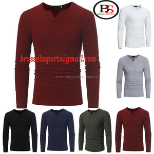 Camiseta Lisa deportiva personalizada de Bruselas para hombre, camiseta con diseño de cuello redondo, camiseta Vintage de alta calidad al por mayor para hombre - Product Image 3