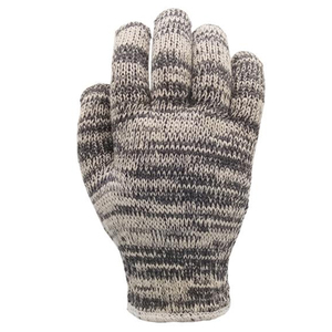 Gants gris mélangés de couleur avec des points de PVC d'un côté Gants tricotés en coton de point de PVC - Product Image 2