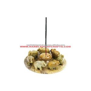 Porta Incienso de Piedra de Savia en Forma Redonda - Product Image 1