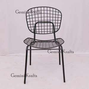 Chaise de salle à manger d'extérieur en fer moderne - Product Image 2