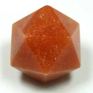 Cubo de whisky de aventurina roja de alta calidad, tallado en forma de icosaedro, piedra natural, cristal curativo Reiki, piedra preciosa, mayorista. - Product Image 4