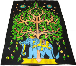 Elefante indio árbol colgante de pared Hippie decoración del hogar con patrón impreso - Product Image 1