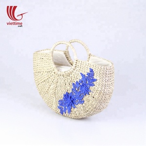 Bolso de mano de algas marinas con forma de Luna para mujer, artesanía ecológica, con logotipo impreso personalizado, venta al por mayor, hecho en Vietnam - Product Image 3