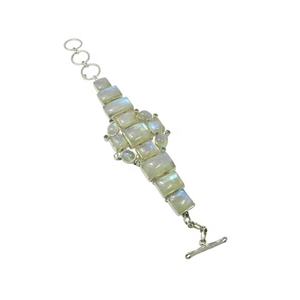 Hot Sale New Arrival Rainbow Moonstone Multi Gemstone <b>Bracelet</b> 925 Sterling <b>Silver</b> Jewelry <b>Bracelets</b> Supplier & Manufacturer - Product Image 1