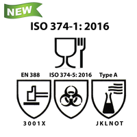 Gants en nitrile épais et longs de haute qualité, certifié CE, durable, anti-produits chimiques, réutilisables, de sécurité, pour acide fort