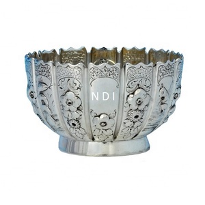 Bol de service à salade personnalisé Forme arrondie décorative faite à la main pour le stockage des fruits et légumes Bol de service Bol à fruits profond Article - Product Image 4