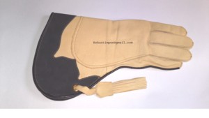 Guante de cuero nobuk de dos capas para trampa de animales para caza de cetrería - Product Image 5