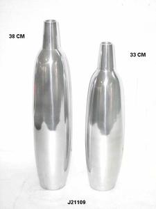 Vases à fleurs en aluminium moulé recyclé de haute qualité bouteille carrée cannelée dans miroir Table polonaise pots de vases à fleurs pour intérieur - Product Image 5